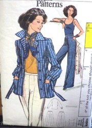 8854 VOGUE EZ 70S BUTTON JACKET,KNIT CAMI TOP,PANTS PATTERN 10